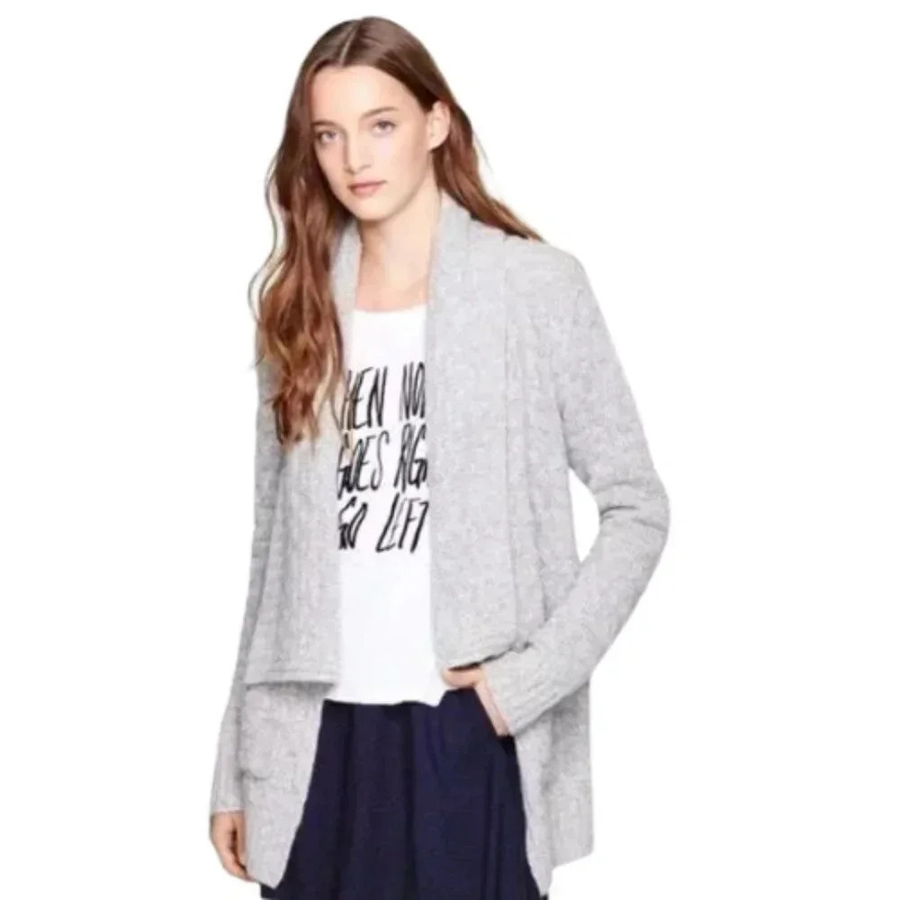 Talula Womens XXS Nubby Textured Popcorn Knit Open Front Shawl Cardigan Sweater